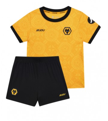 Wolves Jhon Arias #10 Hjemmebanetrøje Børn 2025-26 Kortærmet (+ Korte bukser)